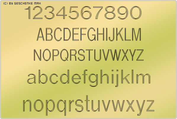 Gravur Schriftart Helvetica 4L