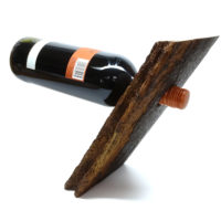 Flaschenhalter Balance - Antik Holz - Unikat - #01