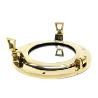 Messing Bullauge mit Spiegel - 15cm