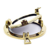 Messing Bullauge mit Spiegel - 15cm