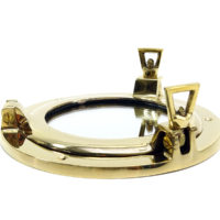 Messing Bullauge mit Spiegel - 15cm