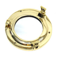 Messing Bullauge mit Spiegel - 15cm