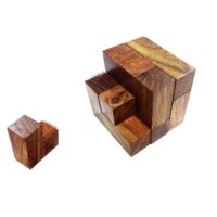 Holz-Puzzle Würfel - Kniffeliges Würfelpuzzle - 7teilig