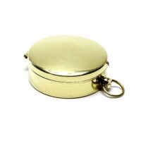 Kleiner Messing Taschenkompass mit Deckel – Bild 2