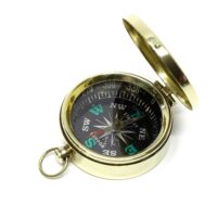 Kleiner Messing Taschenkompass mit Deckel