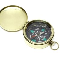 Kleiner Messing Taschenkompass mit Deckel – Bild 5