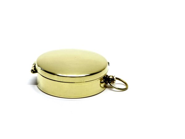 Kleiner Messing Taschenkompass mit Deckel – Bild 4