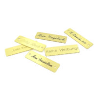 Messingschild 40x10mm - Gravur - Selbstklebend – Bild 4