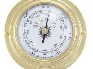 Messing Barometer im Bullaugen Design - 95mm