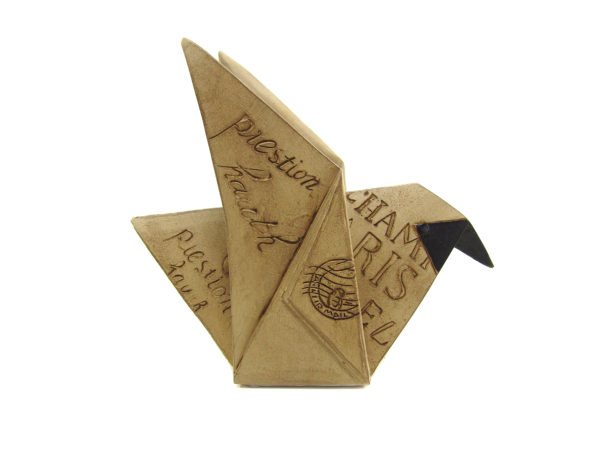 Origami Vogel - Zeitung Frankreich Paris