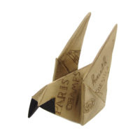 Origami Vogel - Zeitung Frankreich Paris