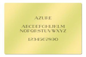 Gravur Schrift Azure