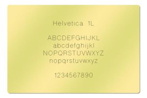 Gravur Schrift Helvetica 1L