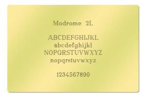 Gravur Schrift Modrome 2L