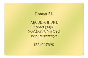 Gravur Schrift Roman 3L