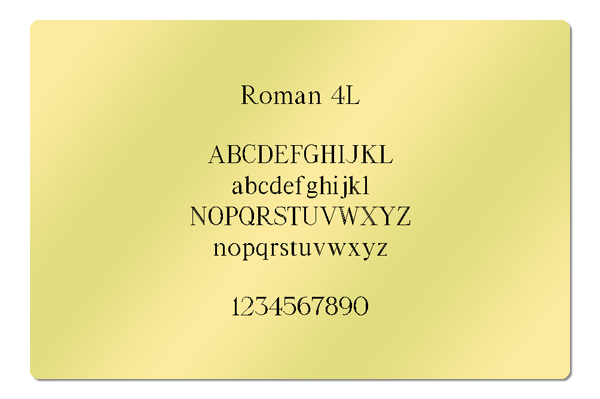 Gravur Schrift Roman 4L