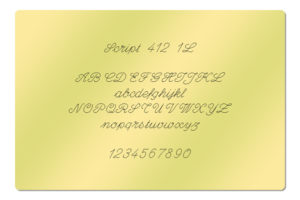 Gravur Schrift Script 412 1L