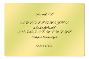 Gravur Schrift Script 4L