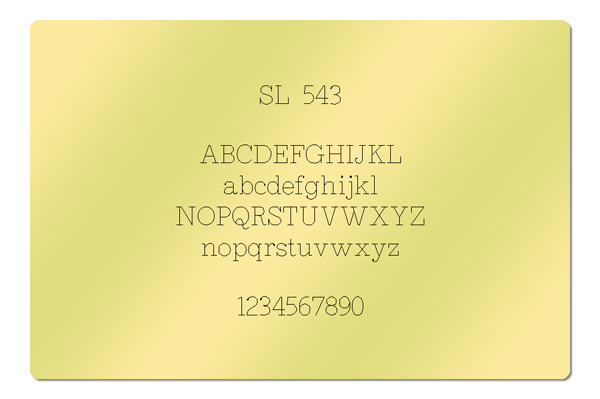 Gravur Schrift SL 543