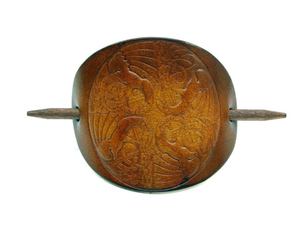 Vickys World Leder Haarspange - OX Antique Drachen Tribal – Bild 3