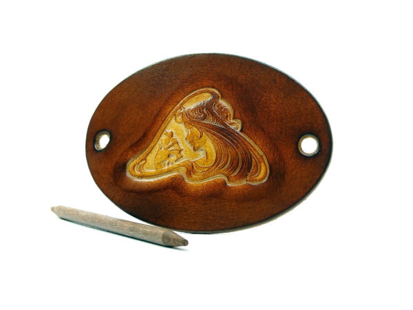 Vickys World Leder Haarspange - OX Antique Cameo Magdalena