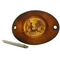 Vickys World Leder Haarspange - OX Antique Cameo Marie