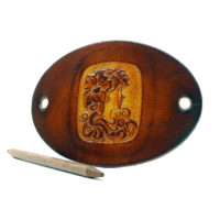 Vickys World Leder Haarspange - OX Antique Cameo Sophia