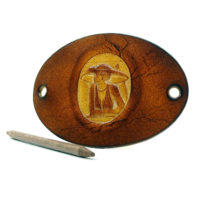 Vickys World Leder Haarspange - OX Antique Cameo Jessica