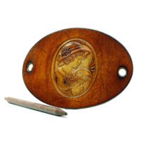 Vickys World Leder Haarspange - OX Antique Cameo Friederike