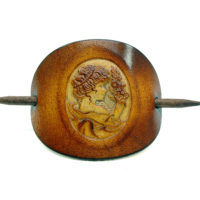 Vickys World Leder Haarspange - OX Antique Cameo Margarethe – Bild 2
