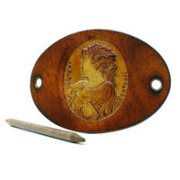 Vickys World Leder Haarspange - OX Antique Cameo Sieglinde