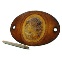 Vickys World Leder Haarspange - OX Antique Cameo Elisabeth