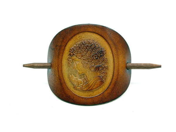 Vickys World Leder Haarspange - OX Antique Cameo Elisabeth – Bild 5