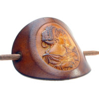 Vickys World Leder Haarspange - OX Antique Cameo Babette & Janette – Bild 5