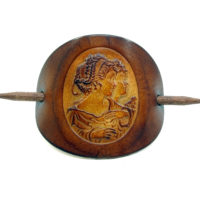Vickys World Leder Haarspange - OX Antique Cameo Babette & Janette – Bild 2