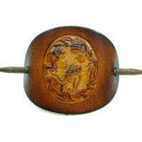 Vickys World Leder Haarspange - OX Antique Cameo Estelle & Colette – Bild 2