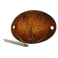 Vickys World Leder Haarspange - OX Antique Lebensbaum – Bild 2
