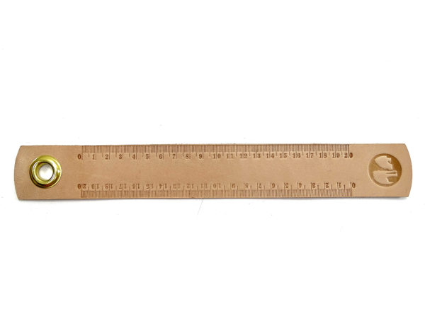 Vickys World Leder Lineal - OX RAW RULER NATURE - 20 cm – Bild 4