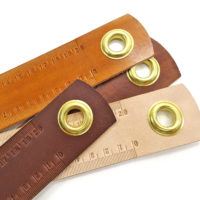 Vickys World Leder Lineal - OX RAW RULER BROWNY- 20 cm – Bild 5