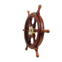 Steuerrad - Messing Holz - Poliert - 47cm – Bild 6