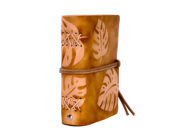 Lederbuch - soft OX Monstera Scuff - A6 – Bild 4