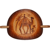 Vickys World Leder Haarspange - OX Antique Kamel – Bild 3