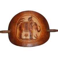 Vickys World Leder Haarspange - OX Antique Elefant – Bild 5