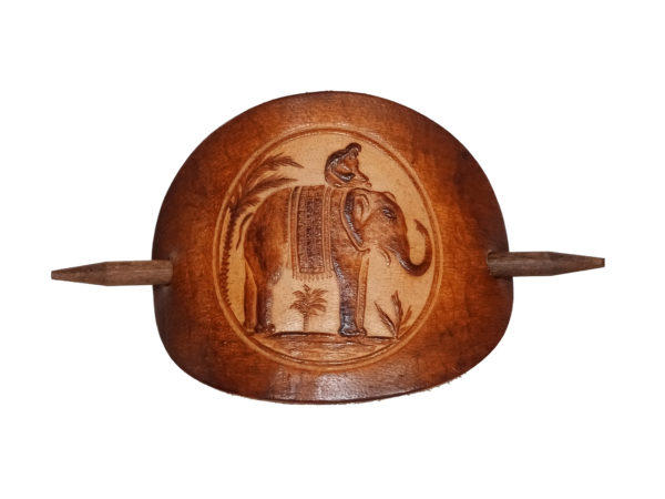 Vickys World Leder Haarspange - OX Antique Elefant – Bild 5