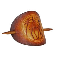 Vickys World Leder Haarspange - OX Antique Kamel – Bild 4