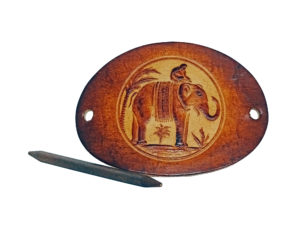 Vickys World Leder Haarspange - OX Antique Elefant