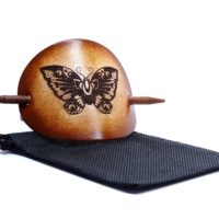Vickys World Leder Haarspange - OX Antique - Butterfly – Bild 2