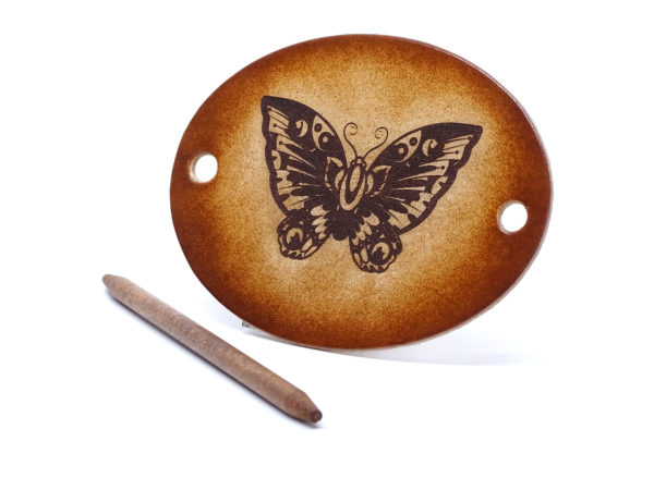 Vickys World Leder Haarspange - OX Antique - Butterfly – Bild 3