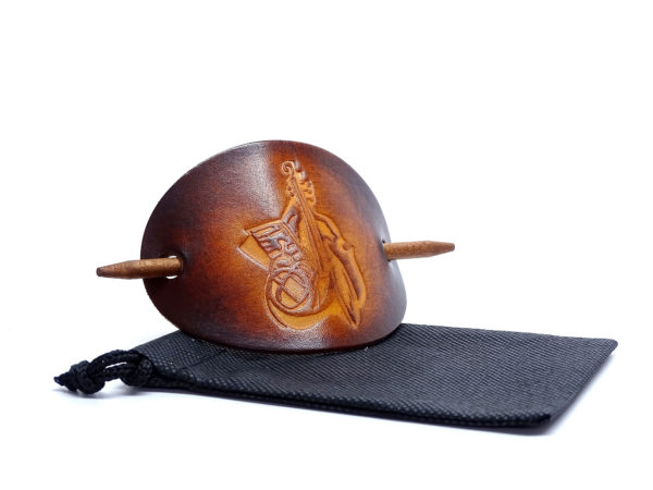 Vickys World Leder Haarspange - OX Antique Jazz – Bild 2