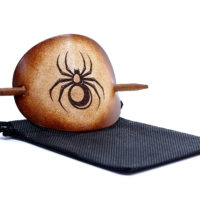 Vickys World Leder Haarspange - OX Antique - Spider – Bild 2